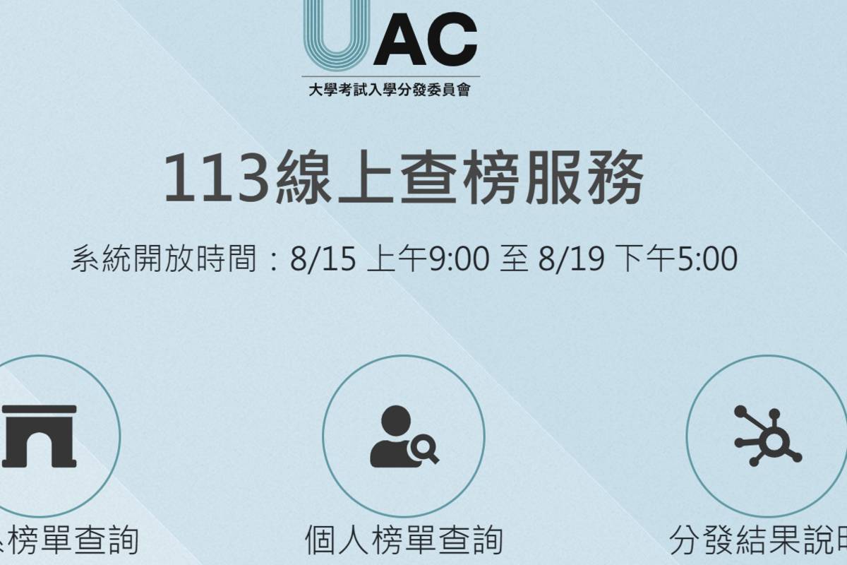 113年大學分發入學今放榜 錄取率94.62%