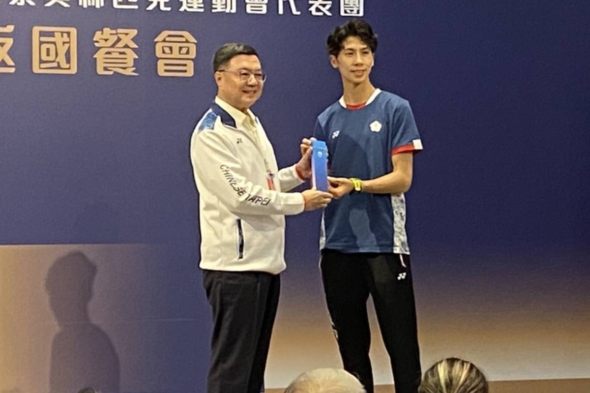 卓榮泰院長也勉勵大家，奧運是一個階段性的成果，也是下一個階段目標的開始，期許選手們持續努力，迎接2026名古屋亞運、2028洛杉磯奧運的挑戰，在世界的舞臺上為自己拼戰。(記者蘇瑞雯拍攝)
