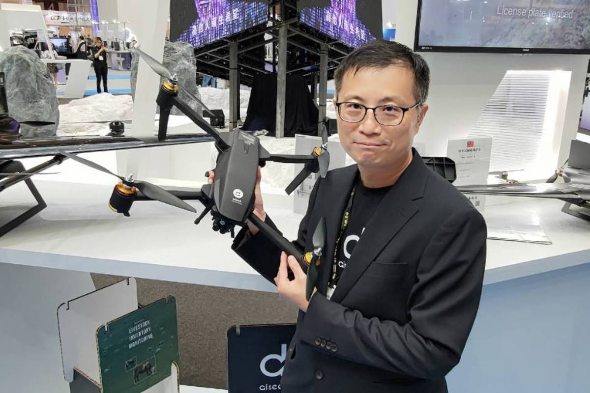 艾知科技研發的「AI監偵型無人機」