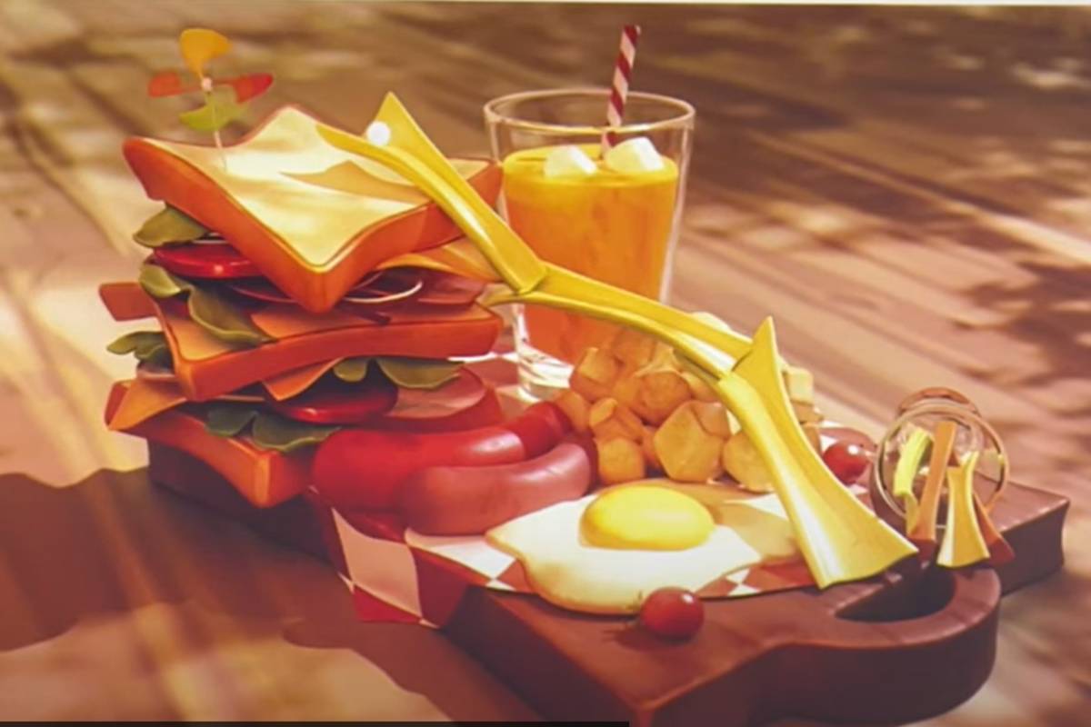 臺灣藝術大學學生吳佳舫作品,將早午餐營造成小樂園的感覺