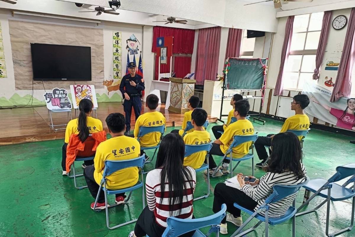望安警分局到校園宣導防詐騙 預防新型詐騙手法