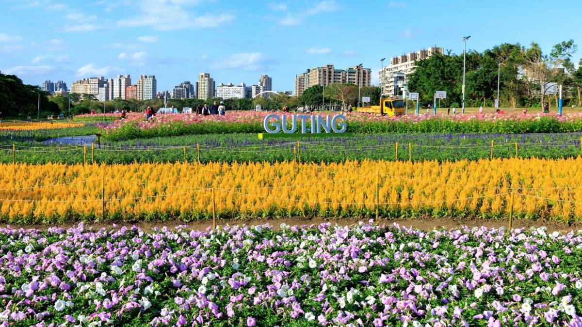 圖2-1 北市河濱花海年假不停歇 萬花齊放迎春節