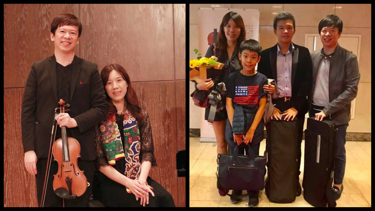 岳岳與家人：爸爸吳怡宗、媽媽賴欣如、弟弟吳澄恩
.
Niccolo with family: Dad Anthony Wu, Mom Amy Lai, little brother Jeffrey Wu