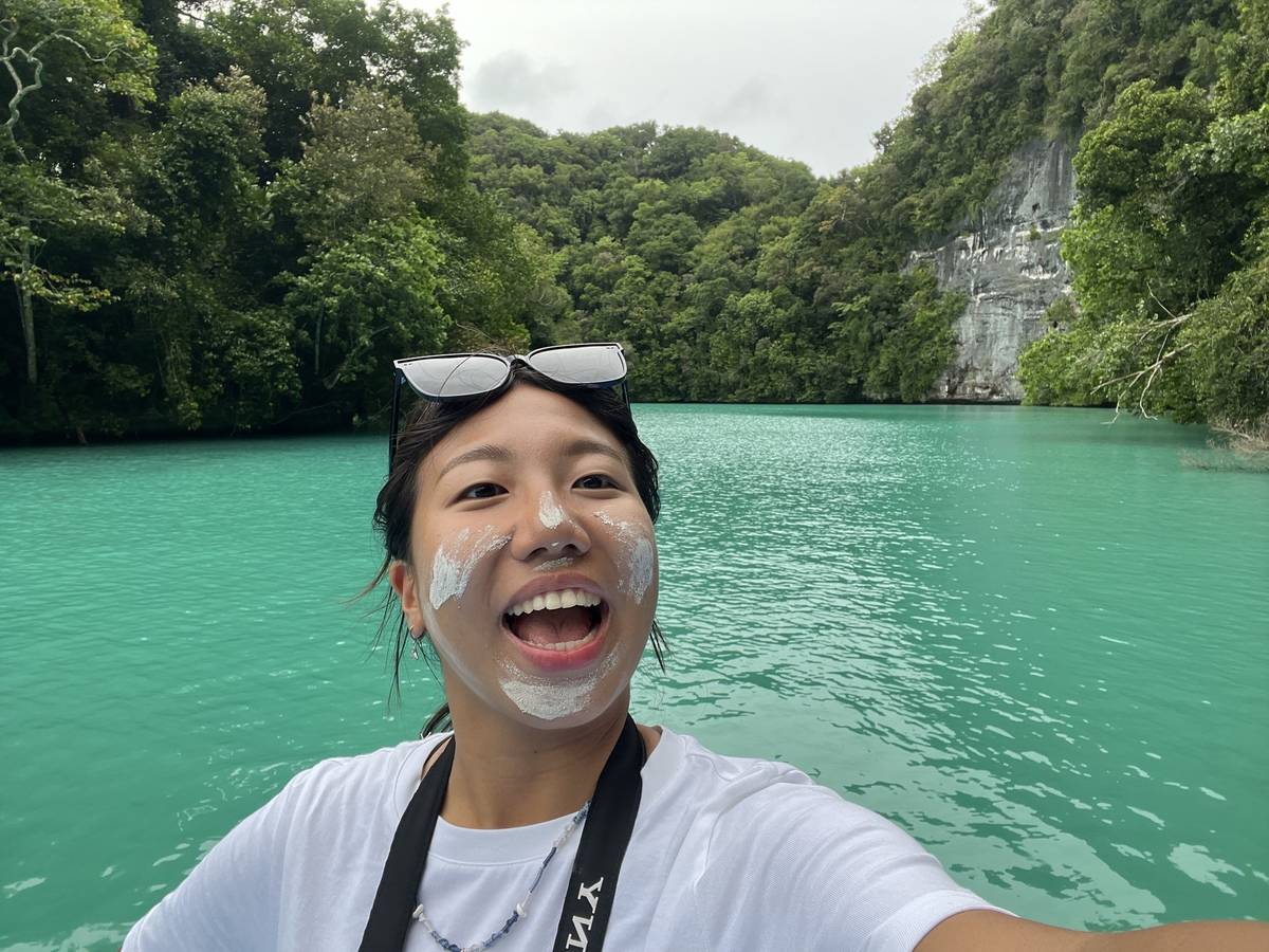 善宇在帛琉牛奶湖