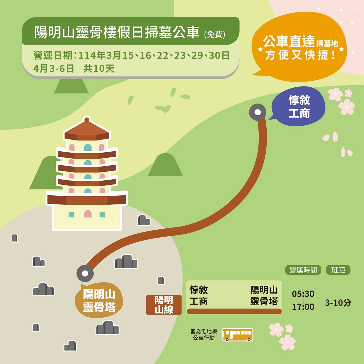 陽明山線（惇敘工商-陽明山靈骨塔）