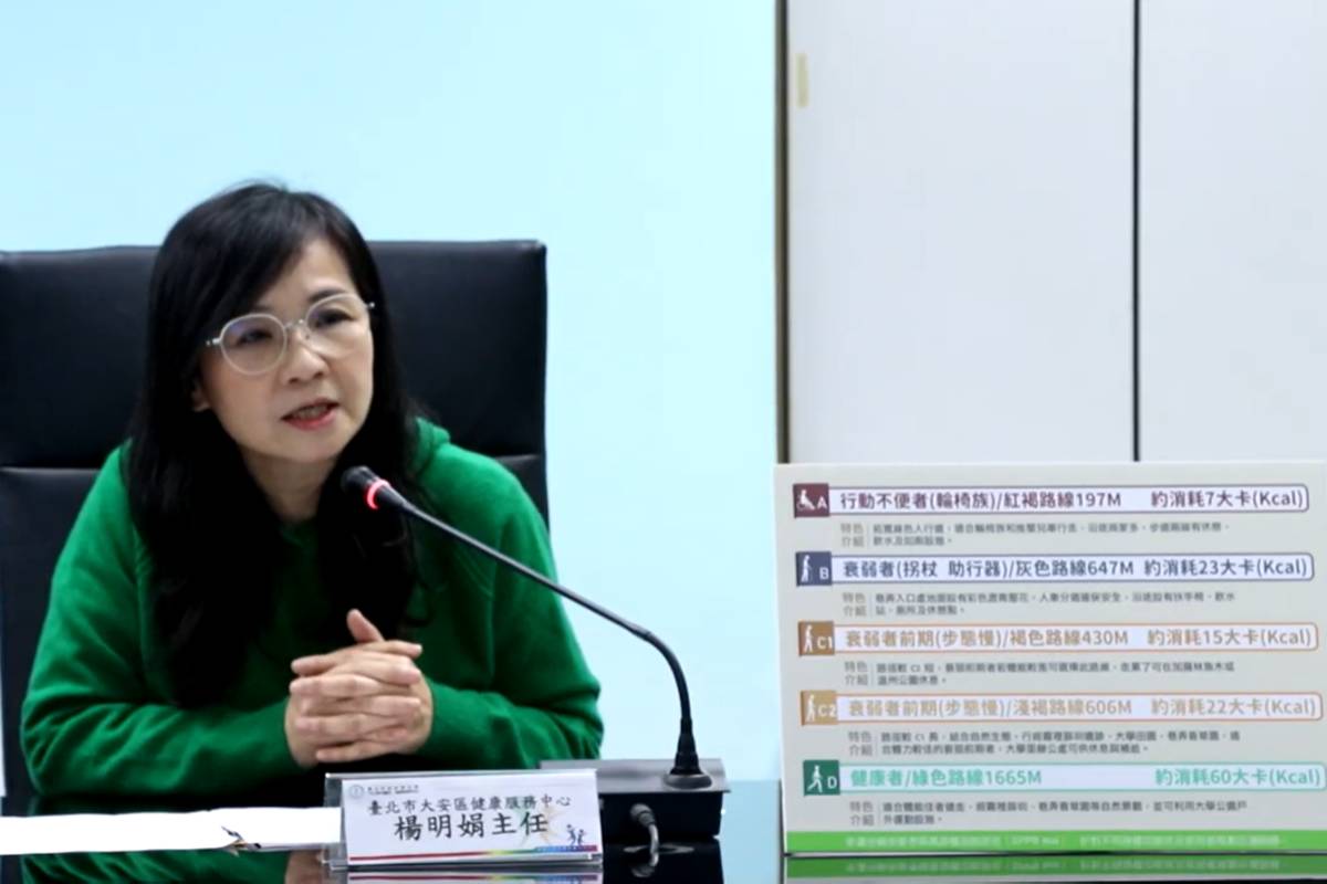 大安區健康服務中心主任楊明娟希望透過「健智步道」提升社區對失智友善行動的認識與參與