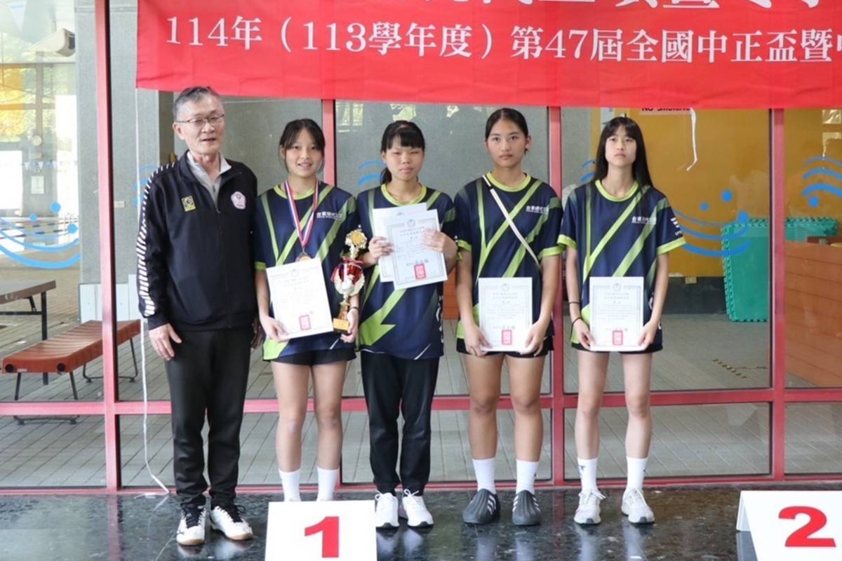臺東體中參加全國現代五項中正盃暨中等學校錦標賽，勇奪團體2金1銅佳績。