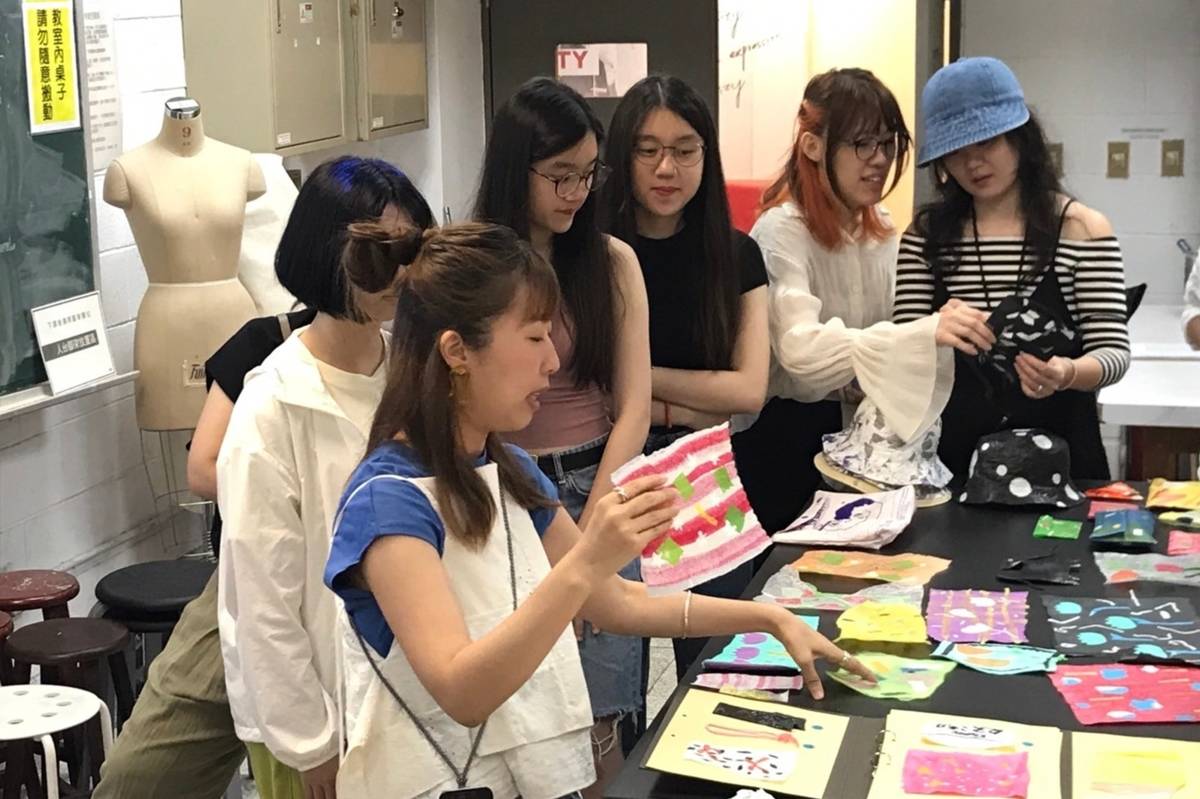 實踐大學永續循環課程─塑膠袋再生花布工作坊