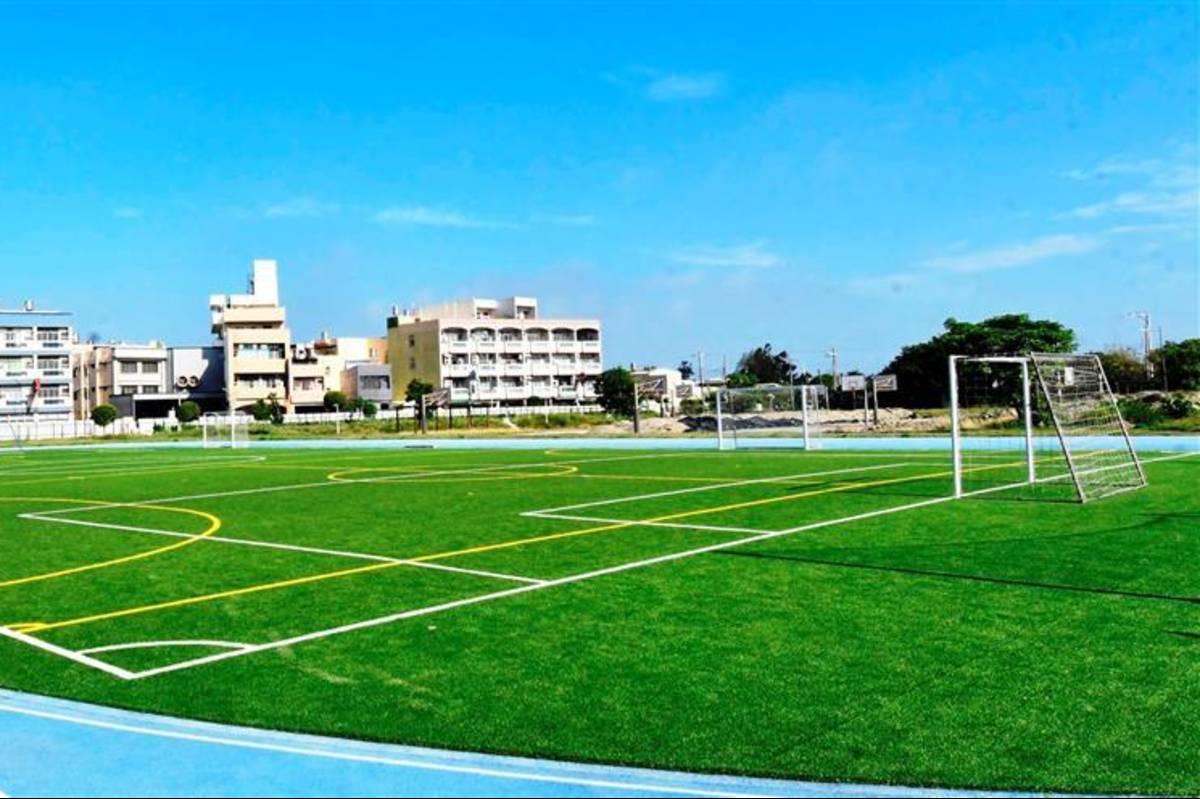 全新完工的足球場（圖源：彰化縣政府）