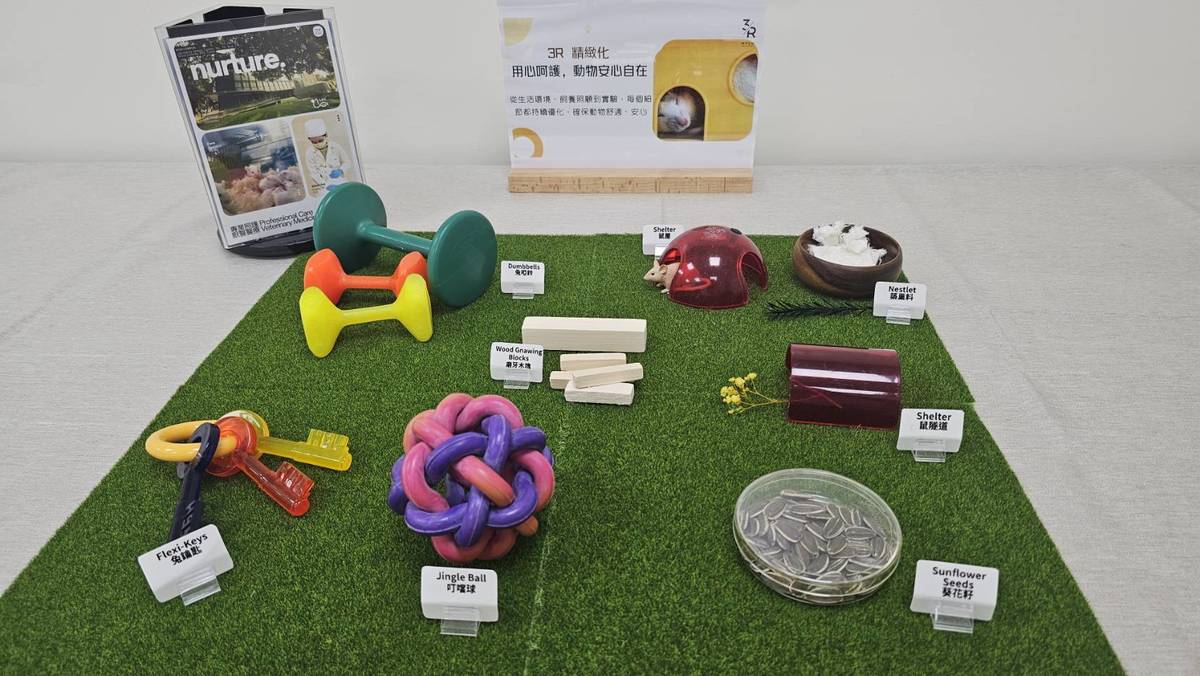 多樣化的實驗動物玩具，充分實踐「精緻化（Refinement）」精神(陽明交大提供)