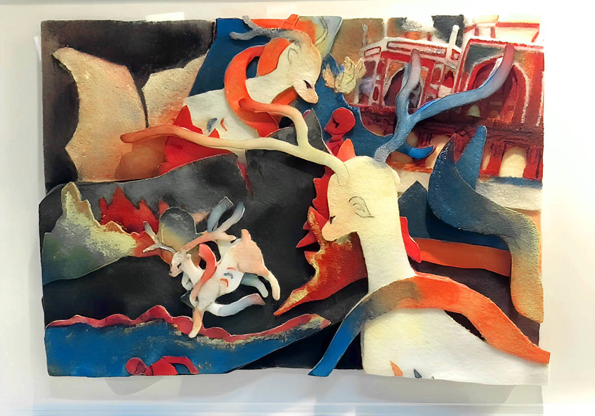 榮獲特優殊榮的苑裡高中陳蜜兒作品〈奇蹟〉。(華梵大學提供)