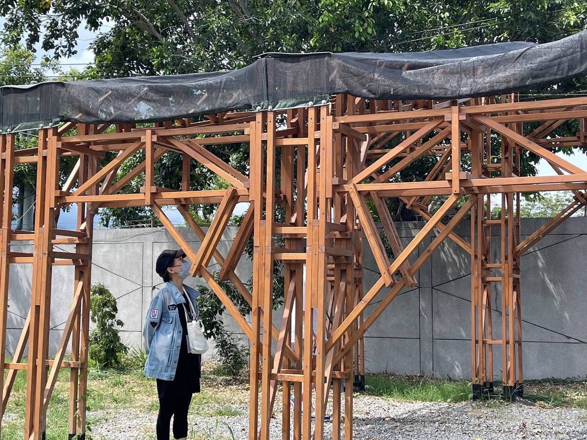 臺灣義築協會於舊香蘭遺址上構築的作品 (國館提供)