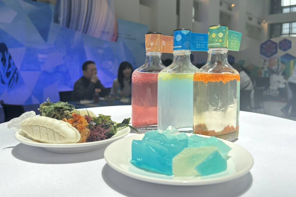 使用藻類做的未來食物。(海科館提供)