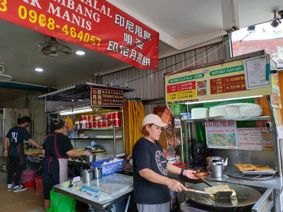 東南亞街區的印尼甩餅