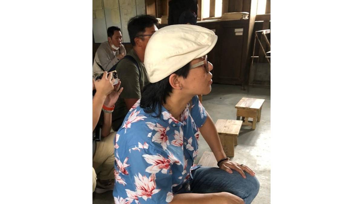 張凱惠在逢甲大學通識中心帶著學生從影視看歷史