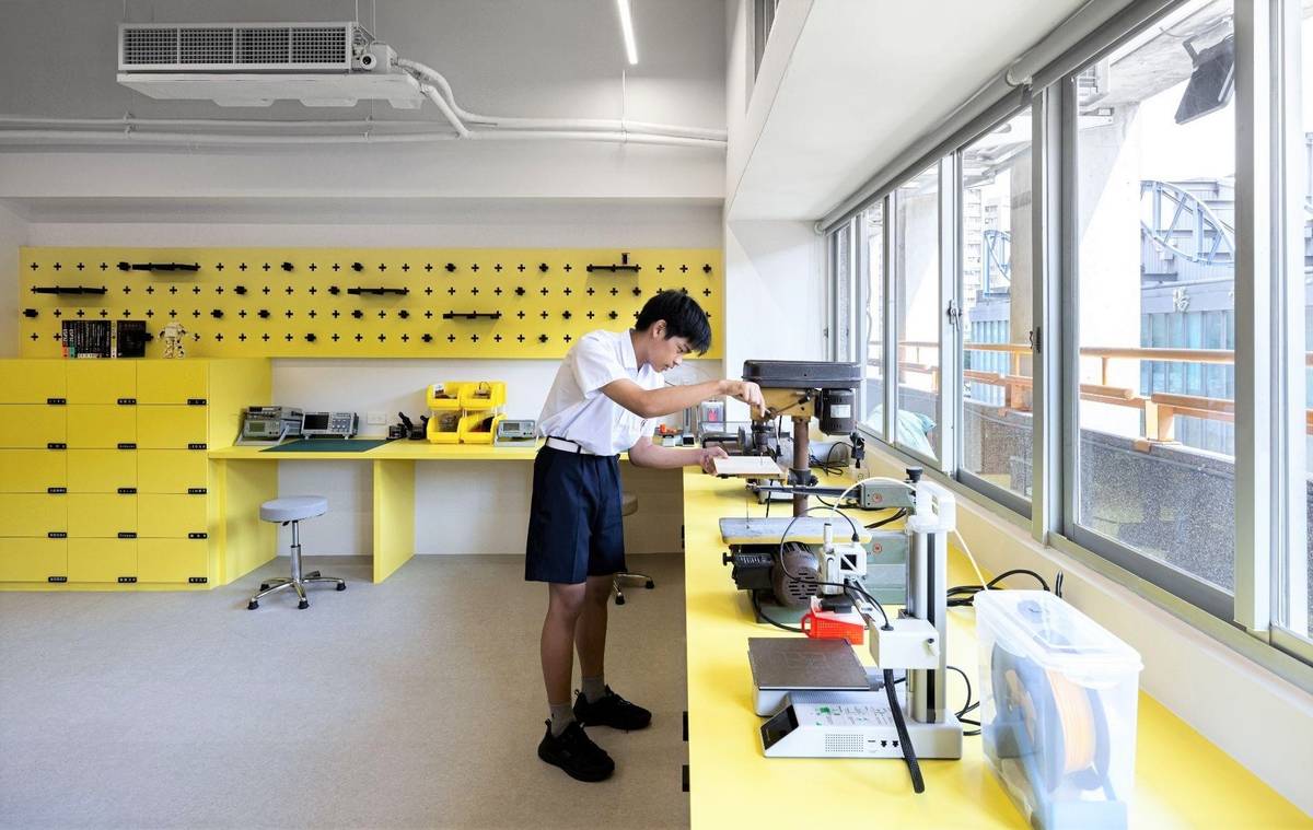 中山國中科研基地數位工具區(黃色區域)