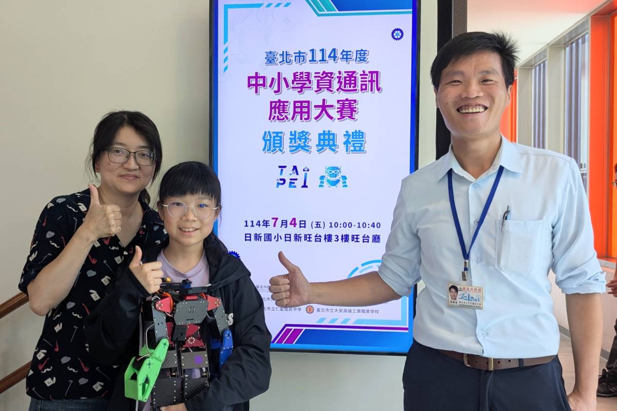 北市中正國中學生陳亮恩表示，事前的練習相當加上冷靜應賽，是致勝關鍵

