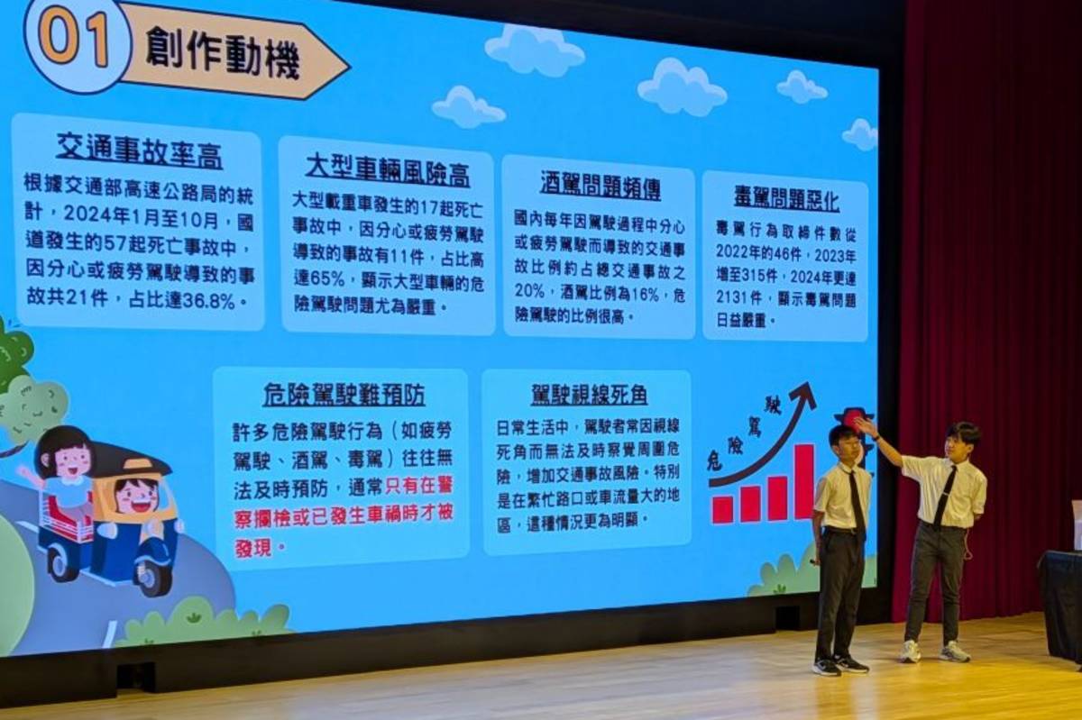 大安國小「佑威隊」說明作品創作動機和內容