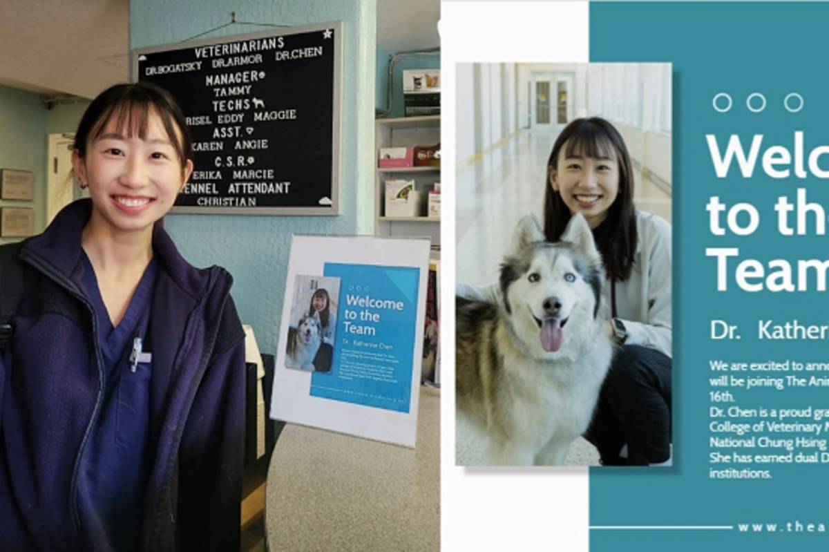 陳心同學已受聘於美國加州Palo_Alto的The_Animal_Doctors動物醫院擔任執業獸醫師。
