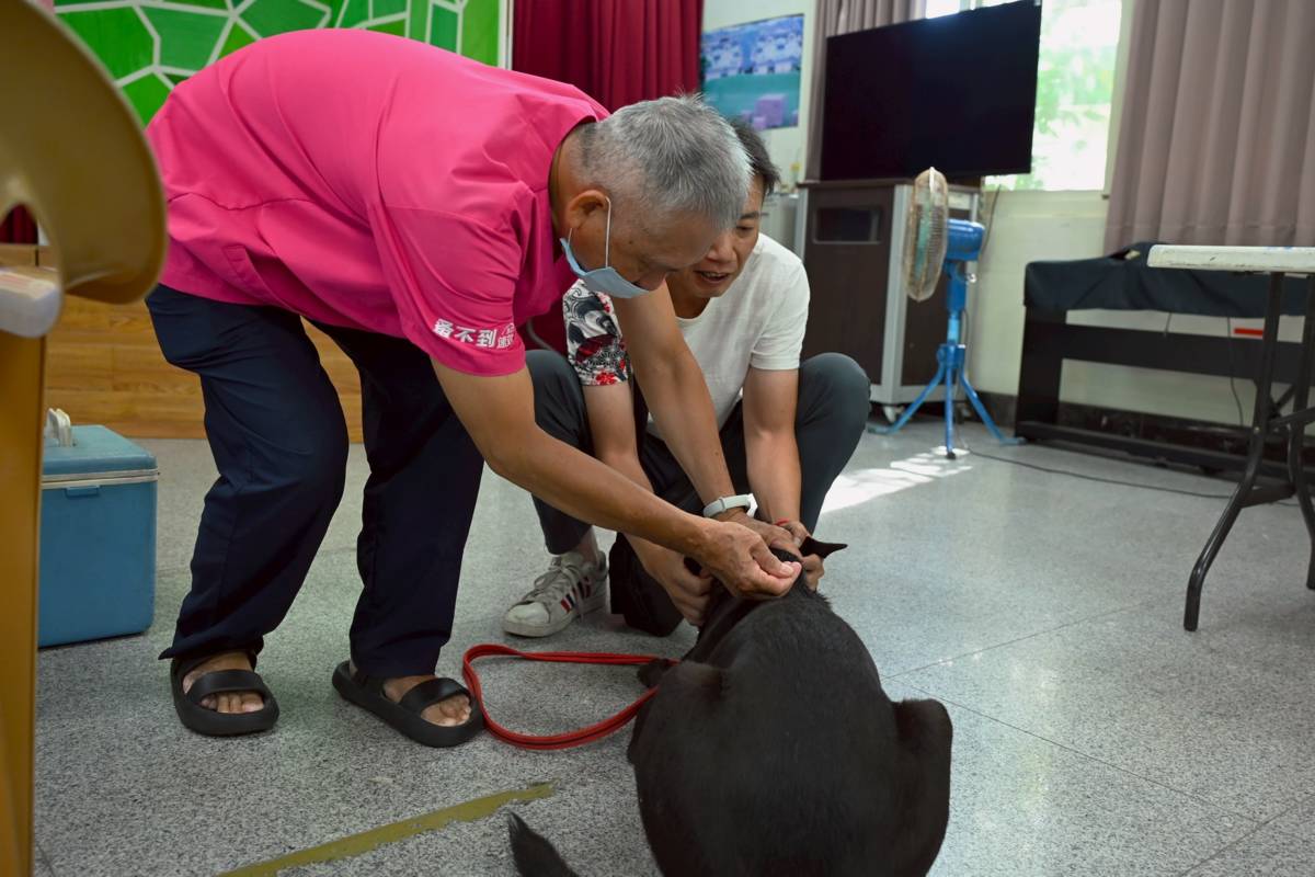 民眾帶自家「毛孩」接種疫苗