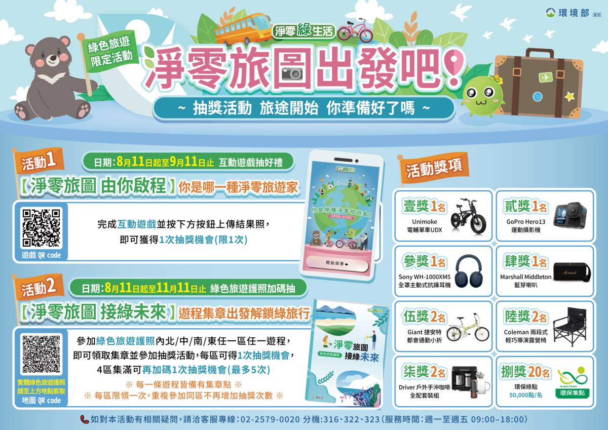 淨零旅圖出發吧活動海報。(環境部提供)
