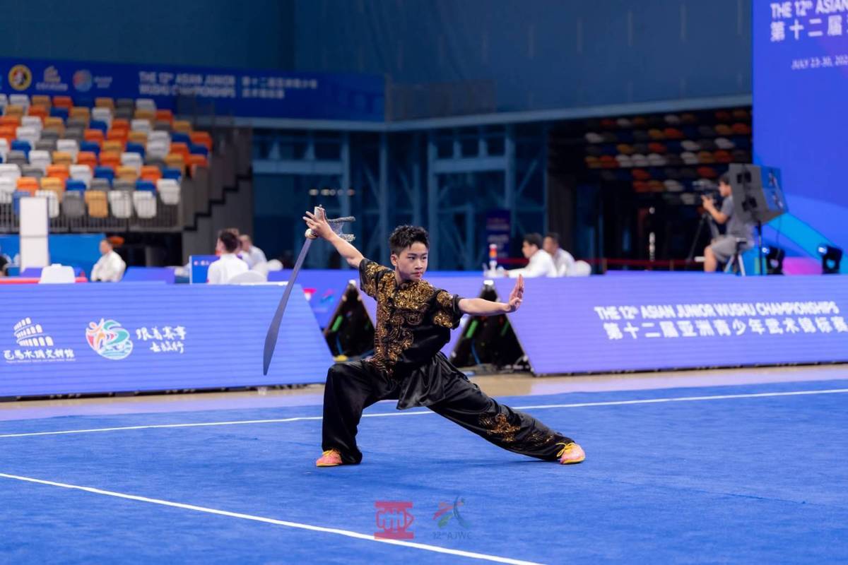 彭淮祈首度披上中華隊戰袍，勇奪2025年亞洲青少年武術錦標賽雙銀