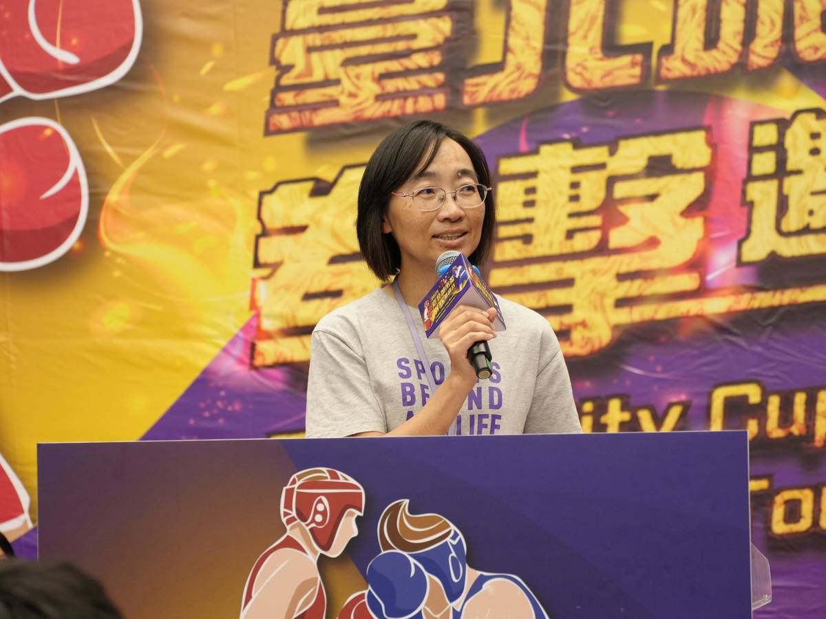 北市體育局游竹萍局長表示，臺北城市盃拳擊邀請賽結合競技精神與國際交流
