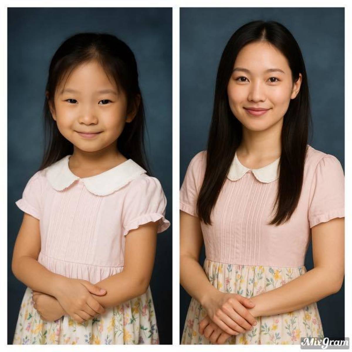 「身為媽媽的我還是想看看她長大成人的模樣。」
小女孩在小學三年級因車禍成爲植物人，臥床六年後過世，她的母親很想看到女兒20歲的樣子，世斌老師善用AI替網友圓夢。