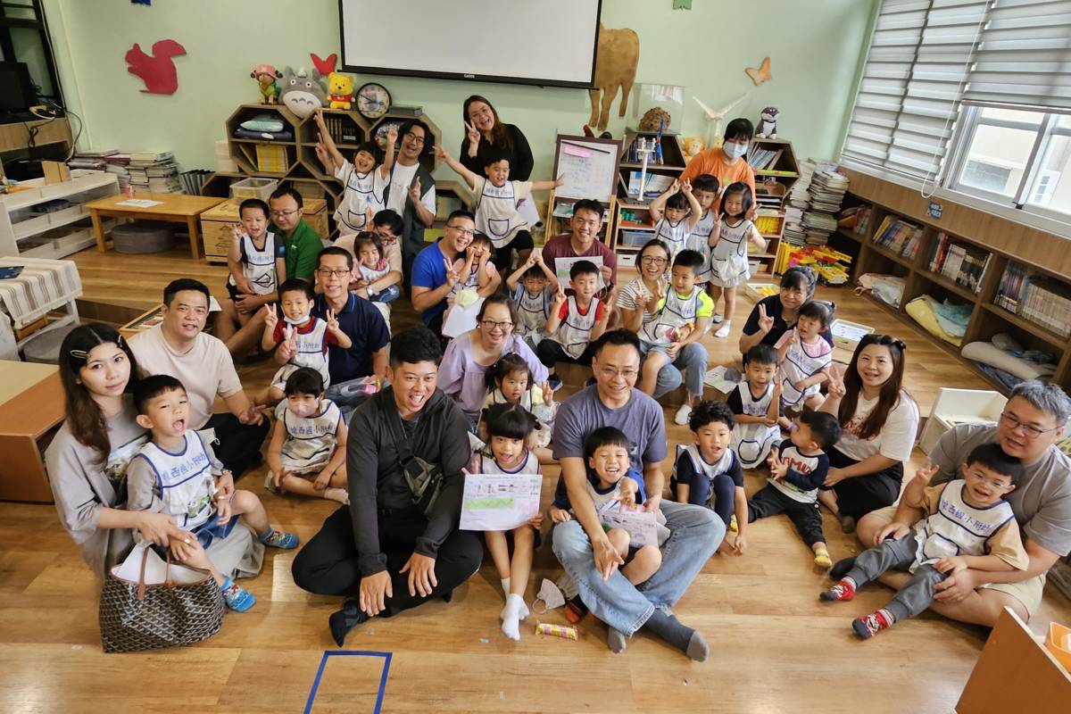 線西附幼爸媽上學日合影