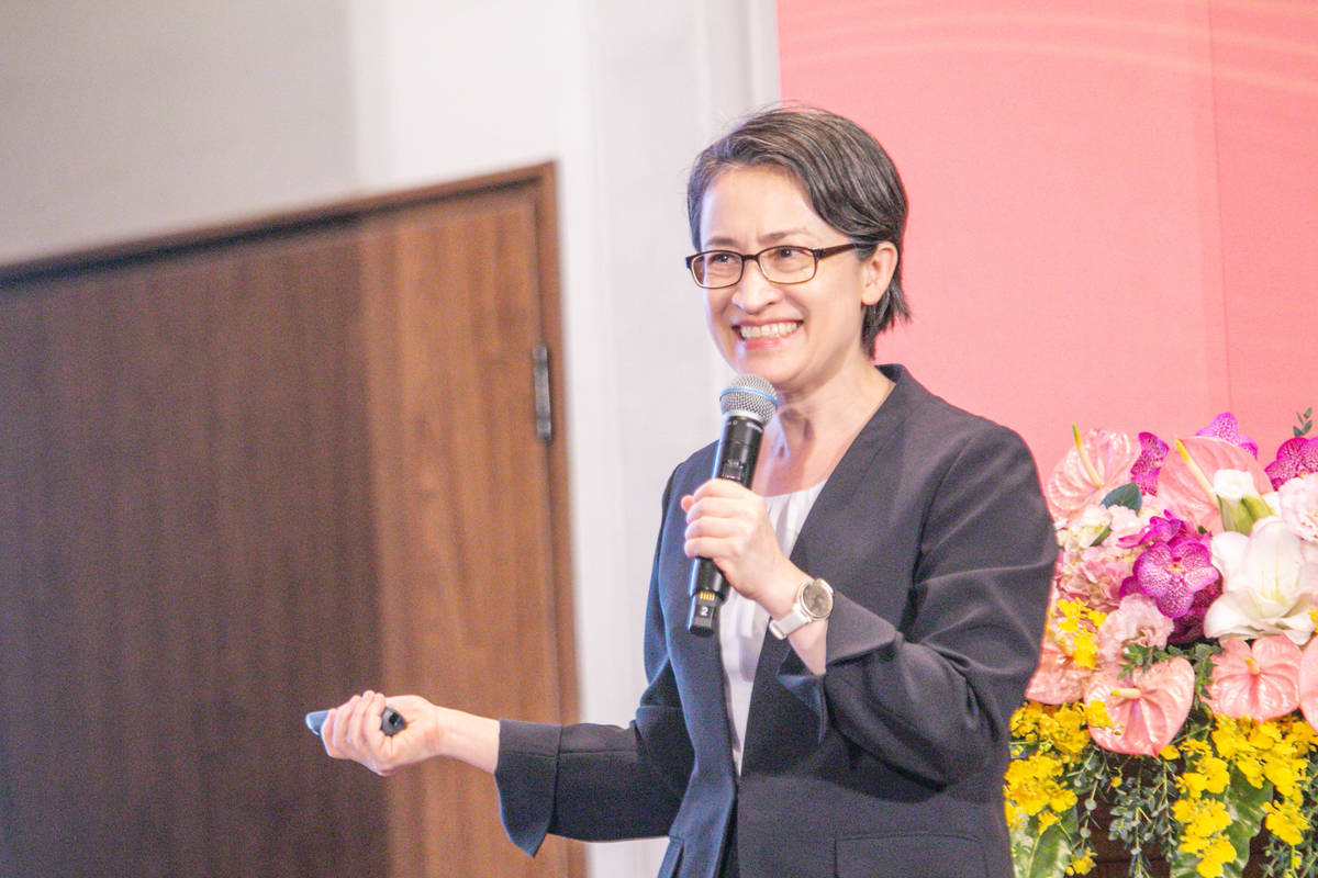 國立臺灣師範大學今天舉辦「通識教育講座」，副總統蕭美琴以「在世界局勢中‧看見青年主場」為題，進行演講。(臺師大提供)