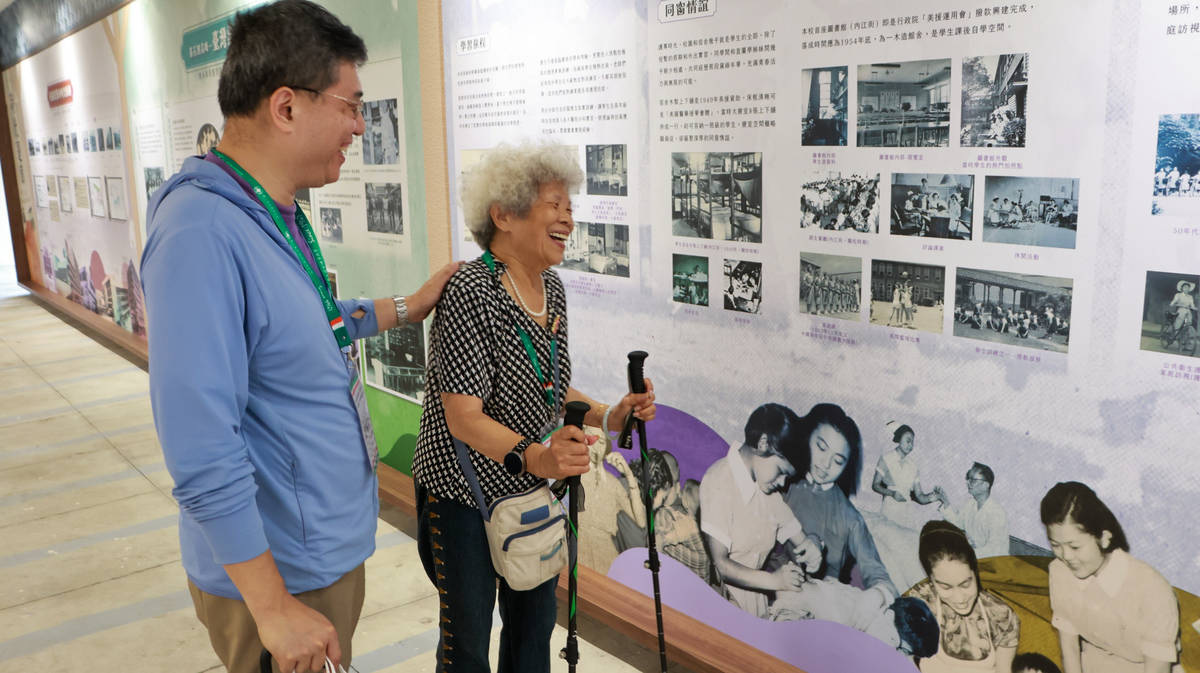 陳美津校友返回母校回憶求學的青春年華