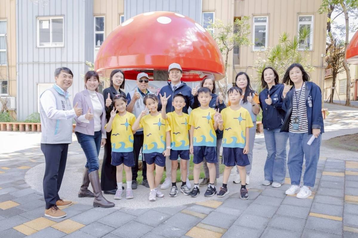 新竹市陽光國小通學步道完工。（新竹市政府提供）