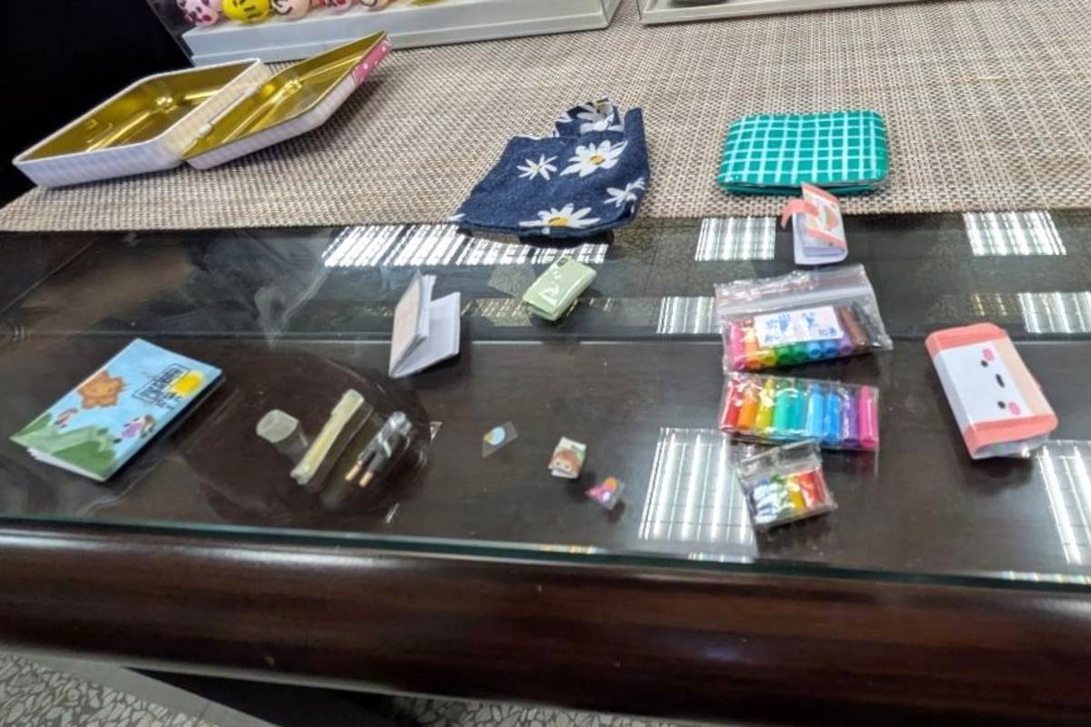 學生梁嘉珉發揮創意與巧手，製作出多件袖珍文具小物