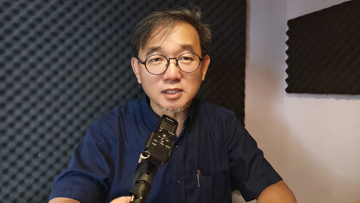 台中創新實驗基地的計畫主持人 魏彰志博士受訪神情。