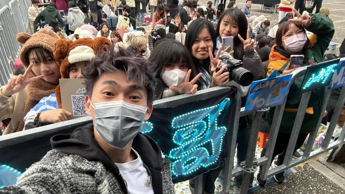 為了在2025宜蘭市跨年晚會站到前排，哈醬排了4天的隊