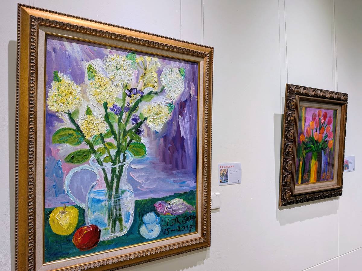 包錦蓉擅長油畫寫生