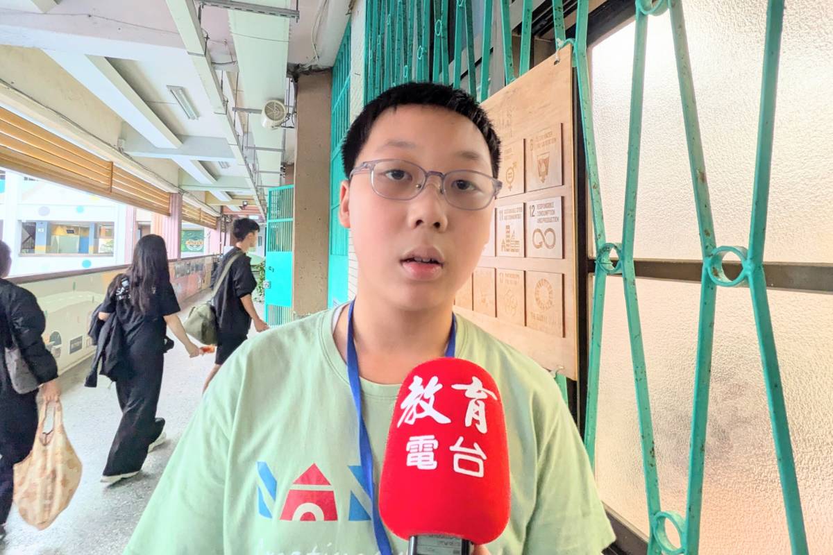 學生石詣分享，團隊合作一起完成任務，是最大的學習收穫

