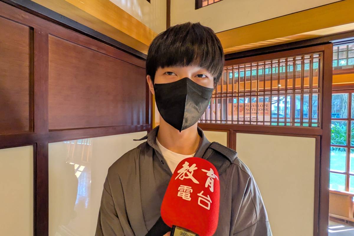 學生蔡量丞表示，第一次走進紀州庵覺得很驚豔，透過課程對這棟古蹟建築有進一步的認識