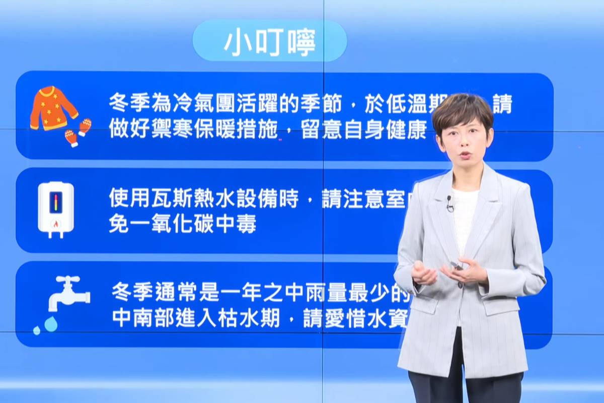 氣象署冬季展望 氣溫偏暖、雨量正常至偏少