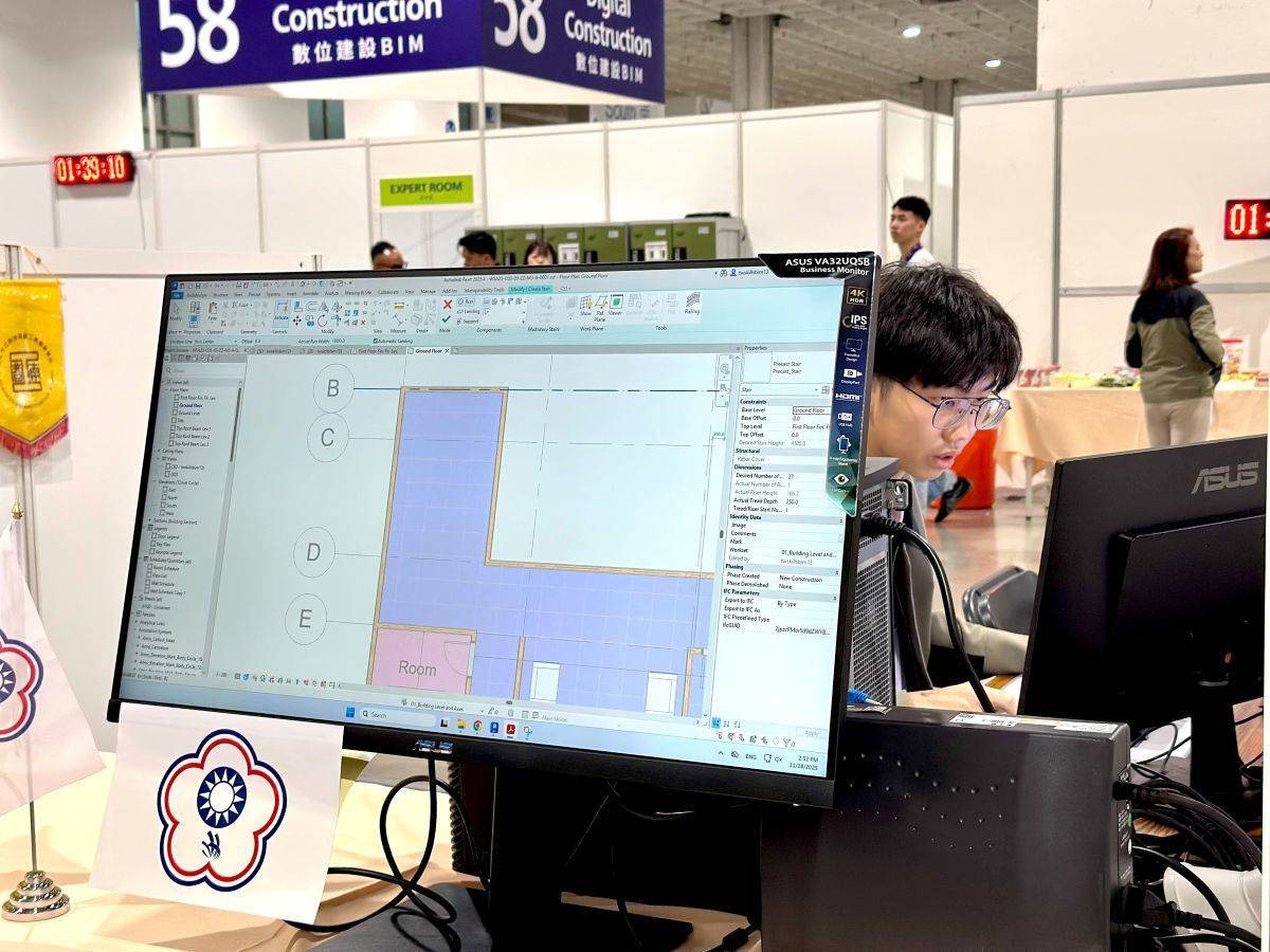 南港高工劉同學勇奪第3屆亞洲技能競賽數位建設BIM職類銀牌