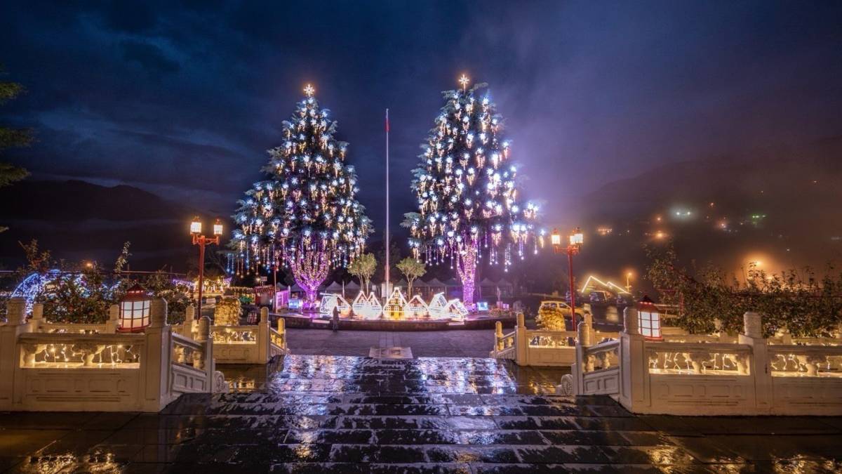 山谷燈光節利用梨山和谷關的燈飾推廣夜間觀光(圖片來源：參山處提供)