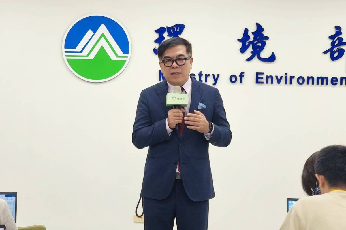 環境部部長彭啓明說明綠領人才培訓與趨勢。