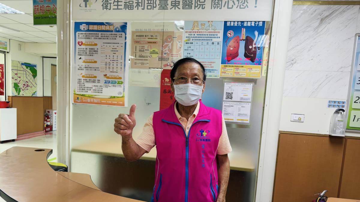 臺東醫院志工隊長張石堂