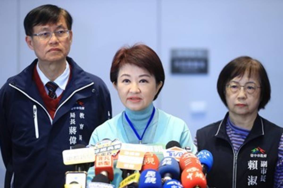 中市長盧秀燕宣布，115學年度起臺中公立國中小營養午餐全面免費（圖:中市府提供）