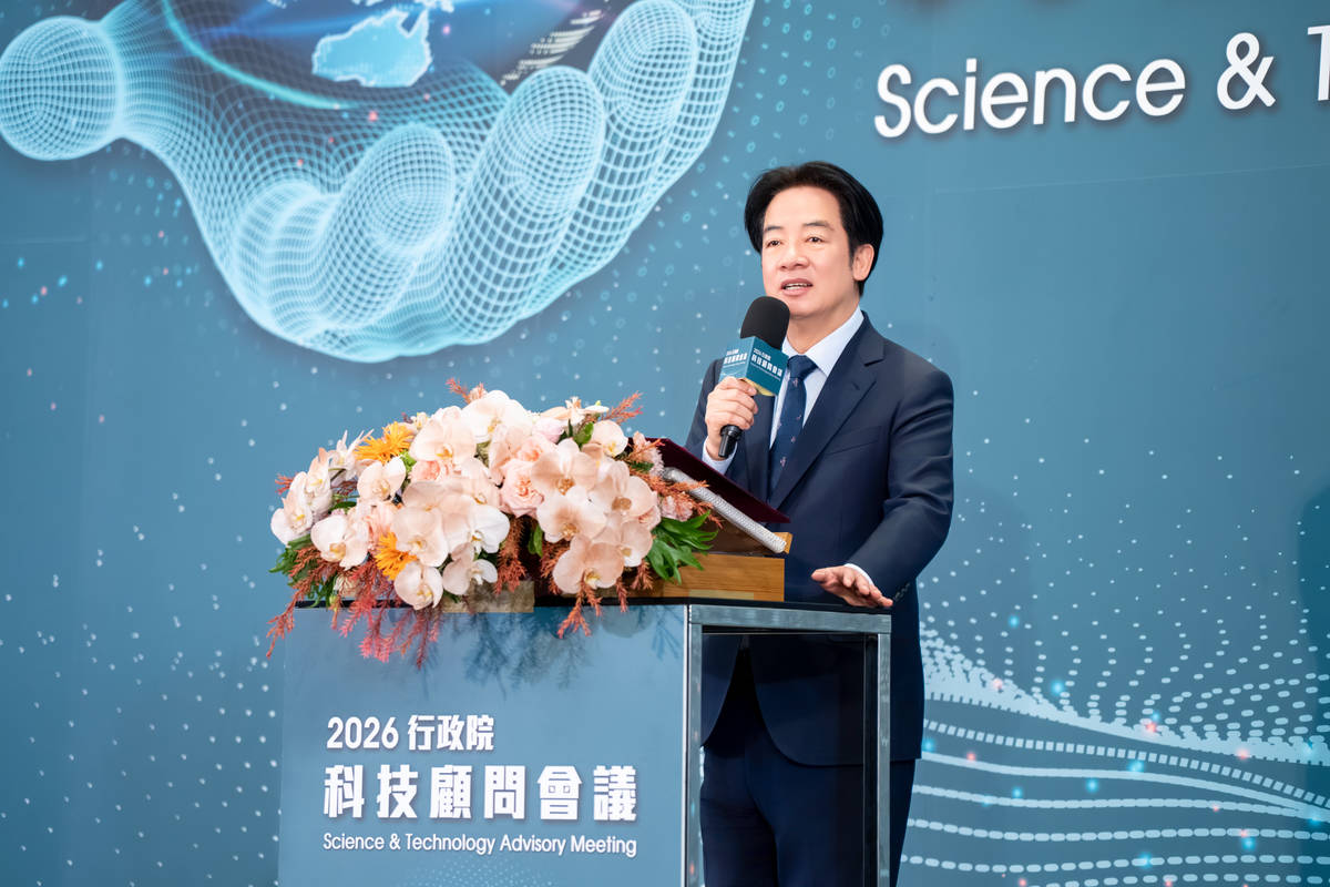 賴清德總統蒞臨2026年行政院科技顧問會議開幕，提出未來臺灣將建立開放、充滿活力以及普惠的AI創新生態系。(國科會提供)