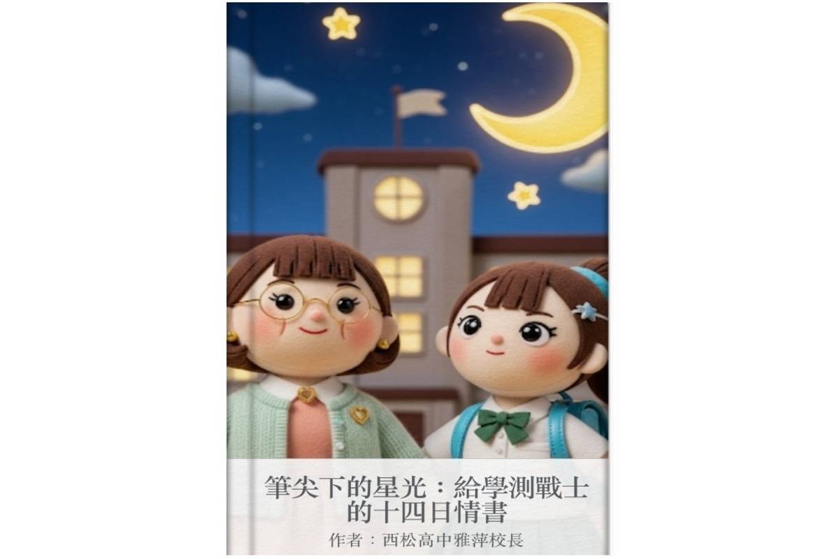 西松高中〈筆尖下的星光：給學測戰士的情書〉系列繪本由陳雅萍校長親自執筆