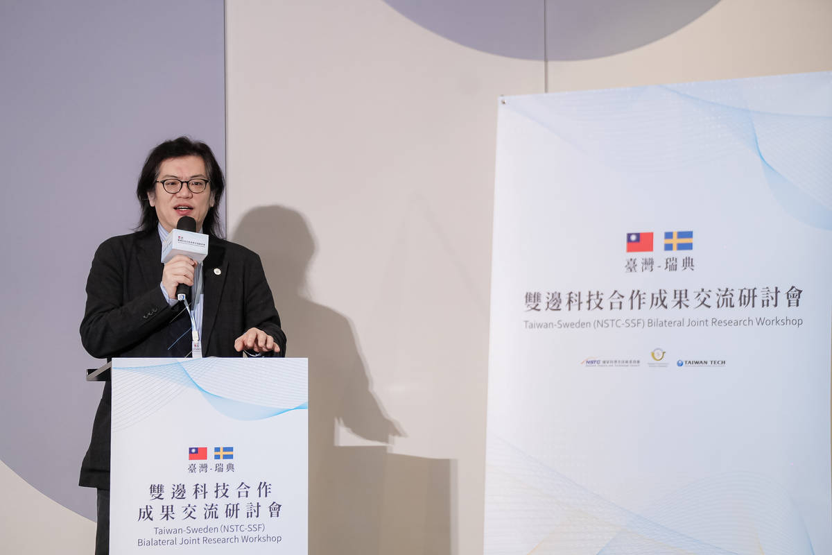 國科會副主委陳炳宇致詞表示，新階段的合作範疇擴展至10大策略領域，除了延續半導體與 AI 的優勢，更納入了太空科技、量子科技、無人機與機器人、神經科學以及海洋探測技術，持續深化臺灣與瑞典在前瞻科技領域之策略夥伴關係。(國科會提供)