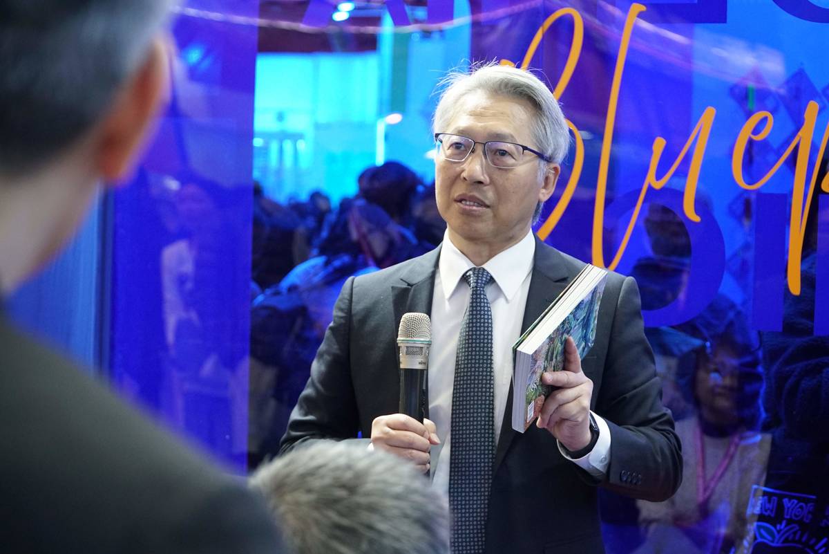 廖俊智院長致詞。(中研院提供)