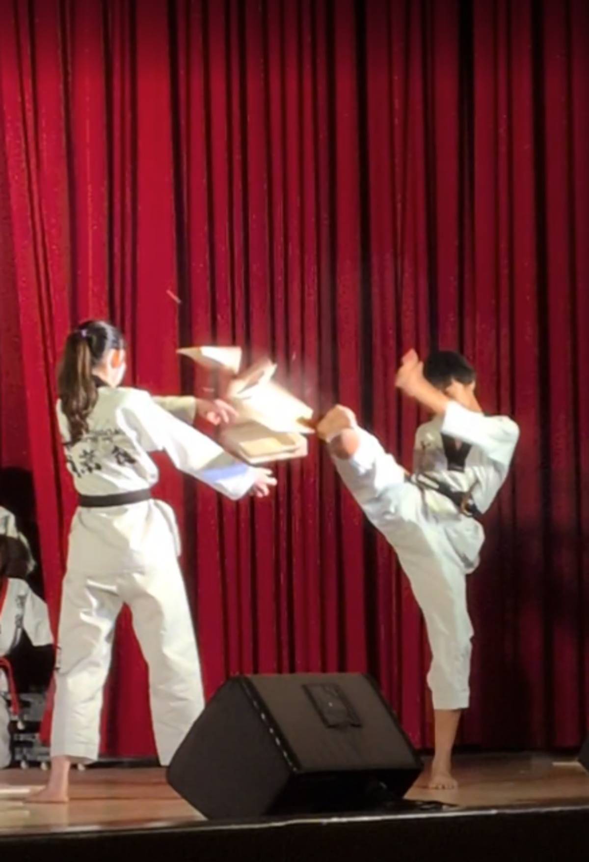 壓軸登場的跆拳道演出，獲得熱烈掌聲