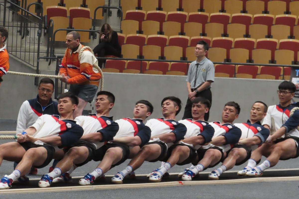 我國男子拔河代表隊參加2024世界室內拔河錦標賽。(運動部提供)